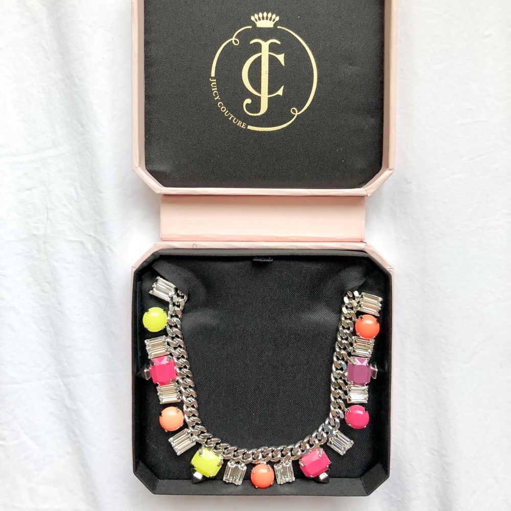 Juicy Couture Neon Gem Stud Necklace